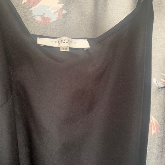 ASOS Selected Femme Printed Dress With Pleated Skirt - Black / EU 36 - Picture 6 of 7